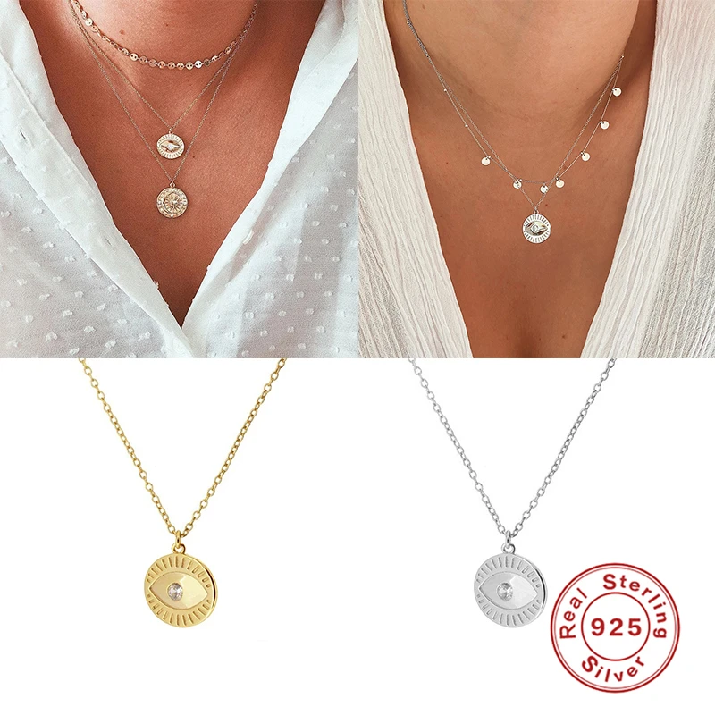 

925 Sterling Silver Personalized Animal Snake Bee Pendant Necklace For Woman Lovers' Friends Choker Chain Collares Jewelry