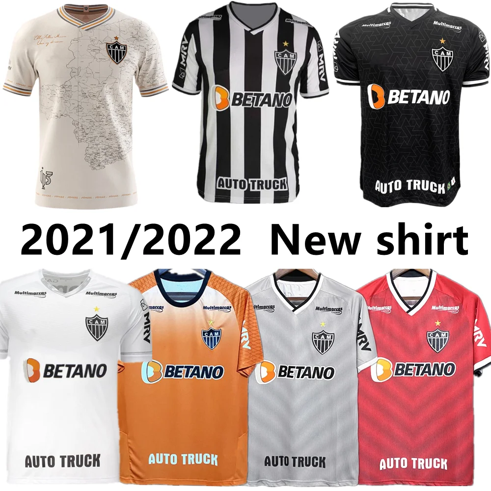 

New Atlético 2021 22 Atletico Mineiro 113th special edition Home Soccer Jersey Fred Cazares Otero Robinho Football Shirt