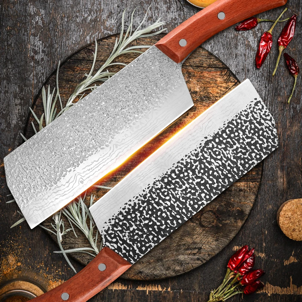 Нож шеф повара ручной работы SOWOLL кованый Сербский 8 дюймов накири мясо овощи нож