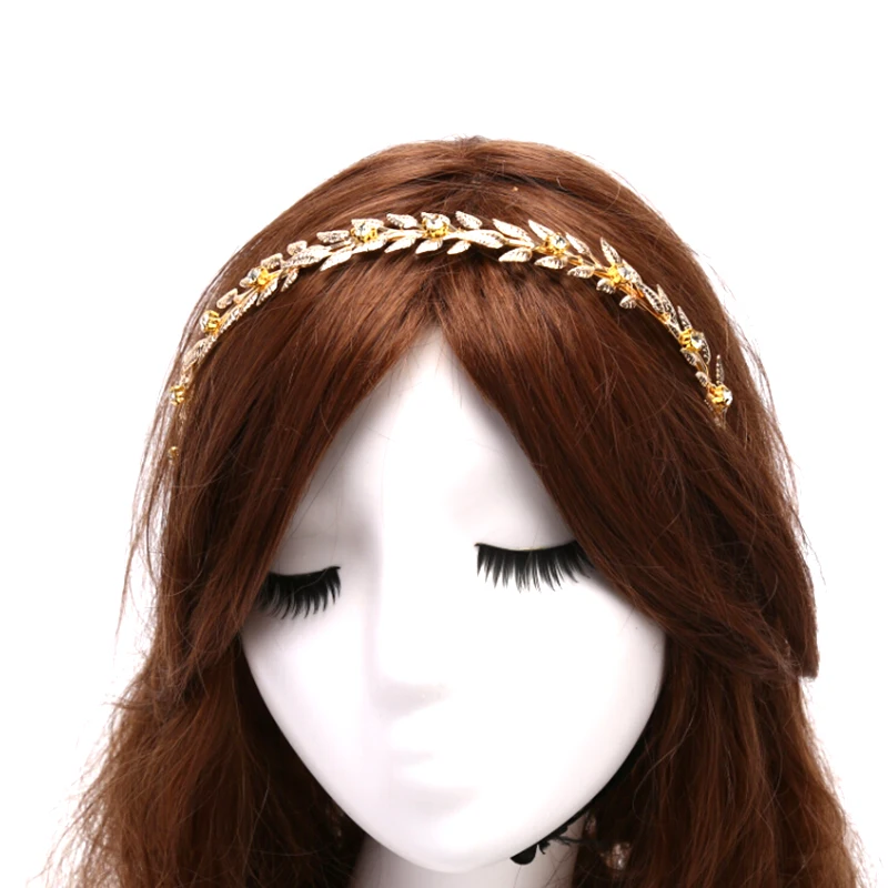 

Лидер продаж! Повязка для волос в стиле ретро для женщин, модная Западная Свадебная металлическая лента для волос с листом, бабочкой, аксессуары для волос для невесты