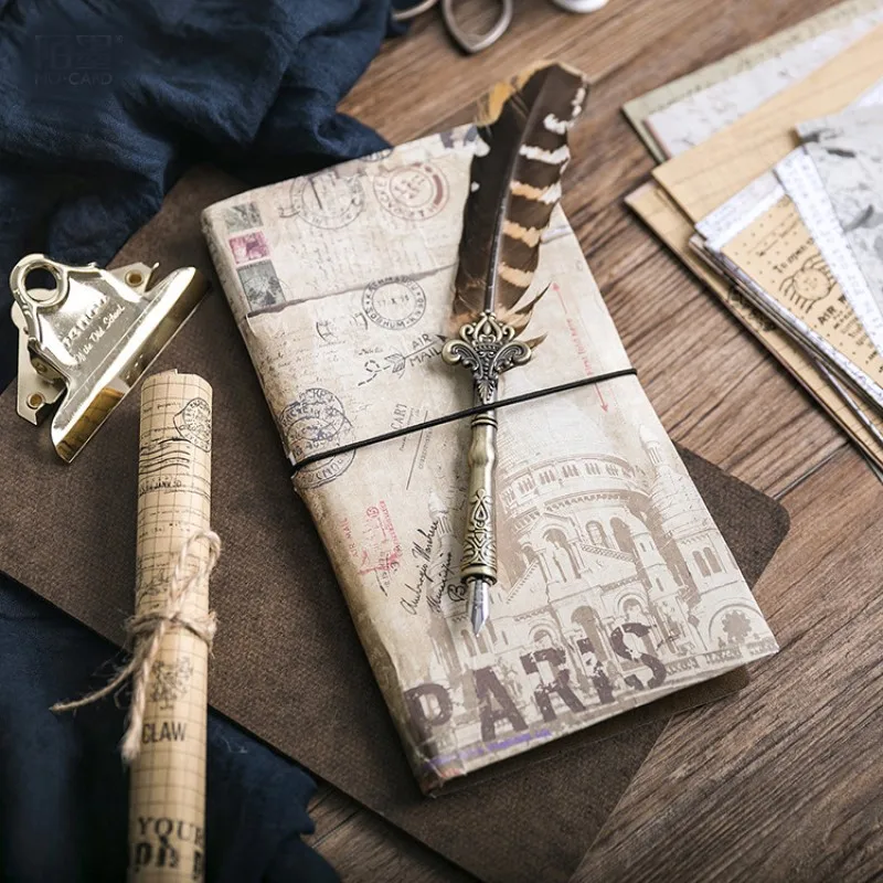 8 шт. большой фон Винтаж наклейки Скрапбукинг Материал мусор журнал дневник