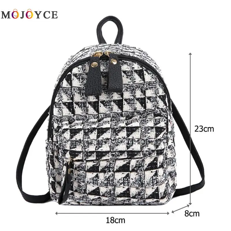 

Woolen Backpack Autumn Winter Fashion School Bag Women Student Travel Daily Rucksacks sac a dos