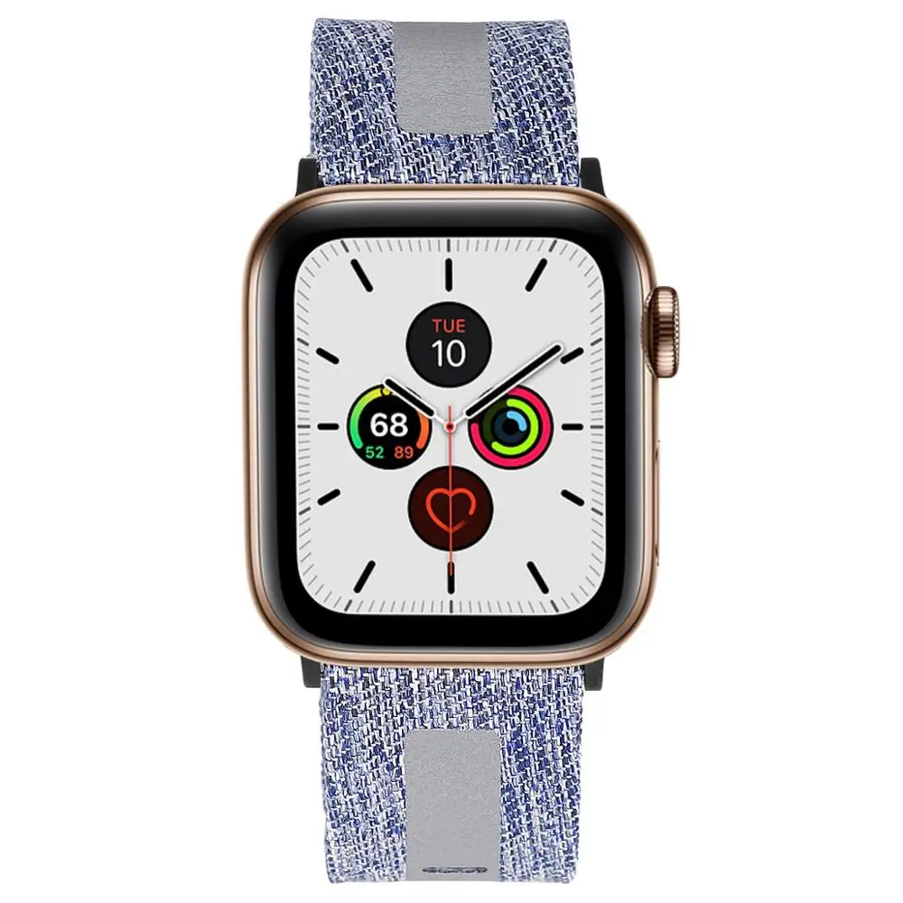 

Band For Apple Watch Series 3/2/1 38MM 42MM Nylon Soft Breathable Replacement Strap Sport Loop for iwatch series 4 5 40MM 44MM