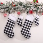 Рождественские чулки, тканевые носки в виде Санта-Клауса, подарок для детей, сумка для конфет, снеговик, олень, карманные подвесные фотообои, новый год 2022