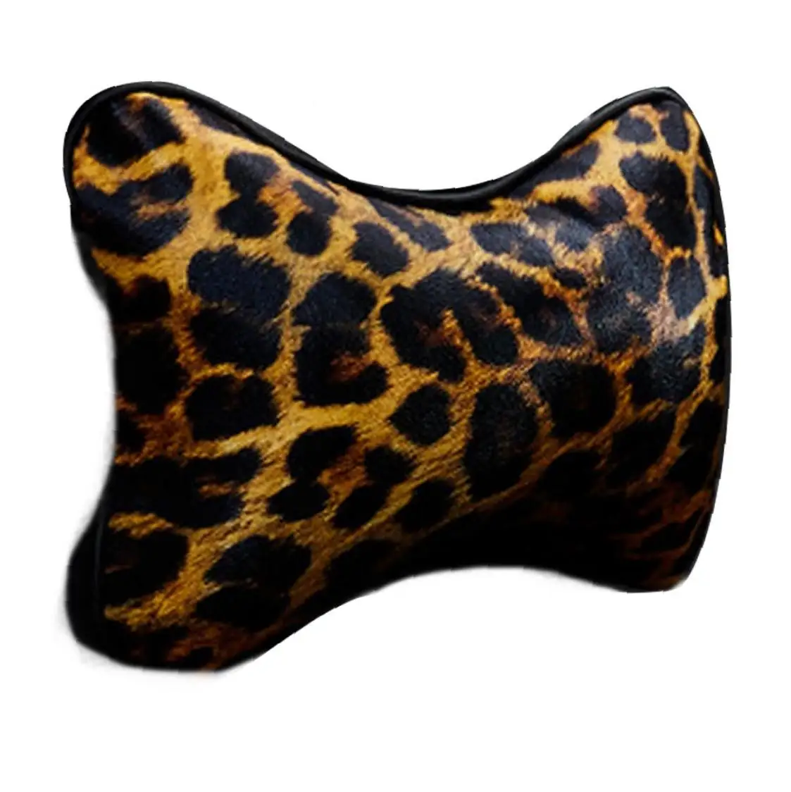 Дышащая Автомобильная подушка для головы мини Кожаная шеи с леопардовым принтом