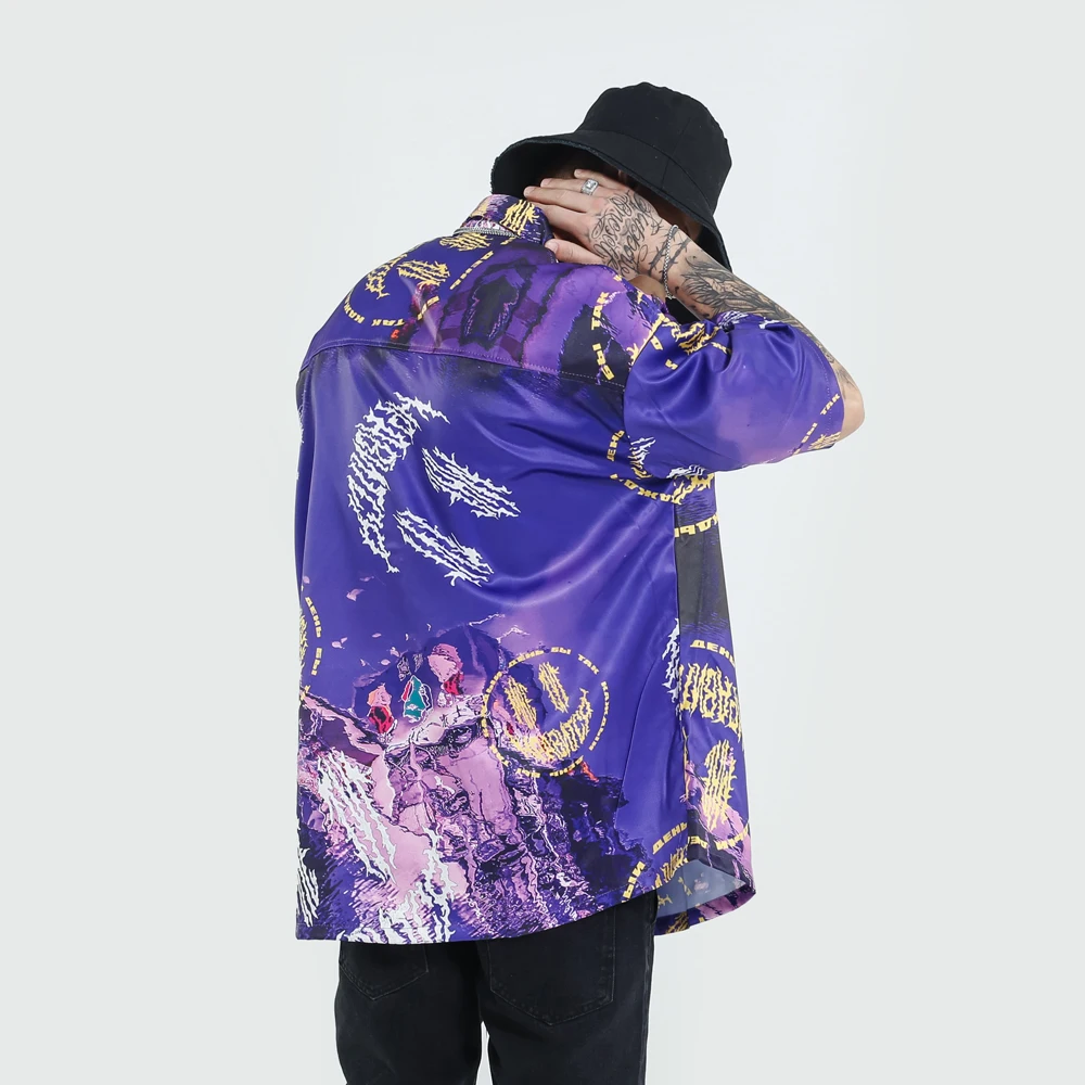 Голубая готическая одежда летние топы плюс размера блузка уличная больших