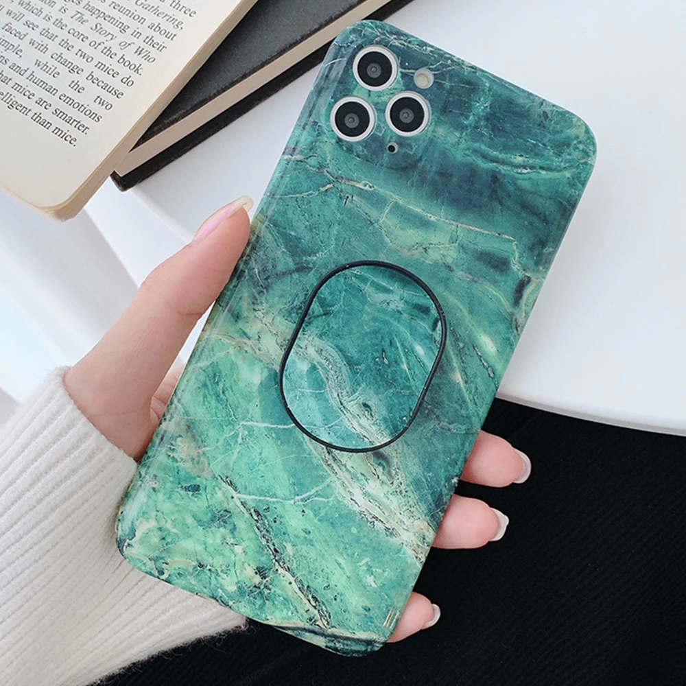 Роскошная мраморная задняя крышка для iPhone 12 11 Pro Max закаленное стекло полная