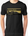 Мужская футболка из 100% хлопка с коротким рукавом с логотипом Айртон Сенна Лотос 98T Айртон Сенна размер от S до 3XL