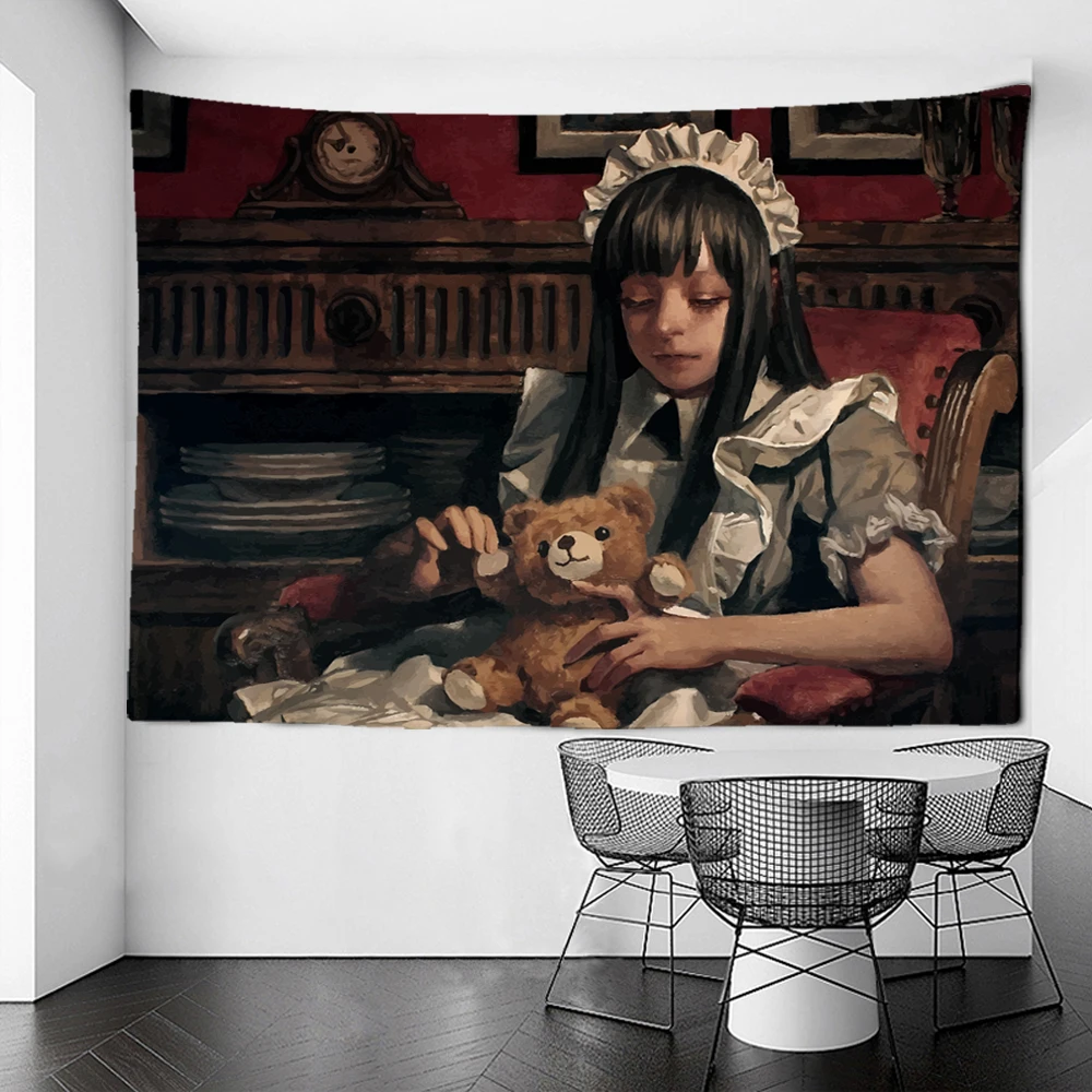 Ретро Мандала горничная Медведь узор одеяло мультфильмы настенные комиксы