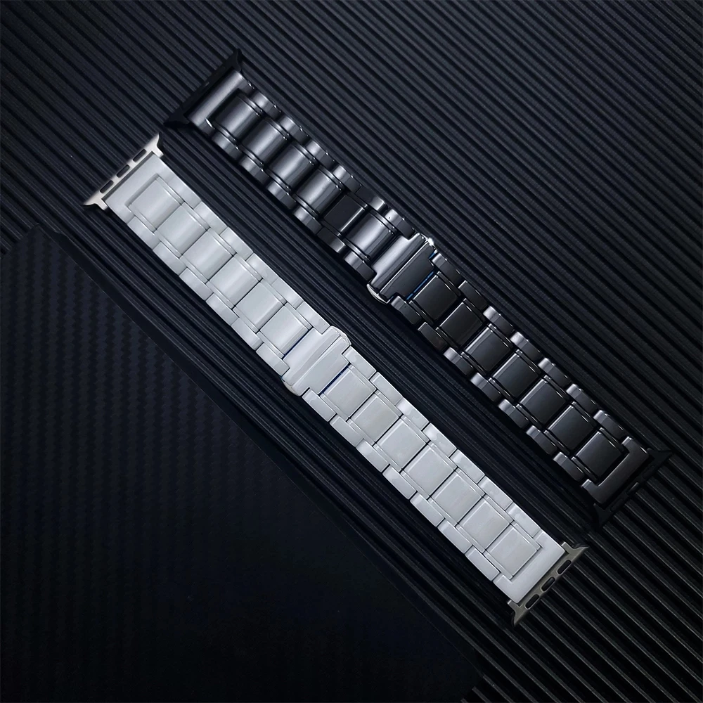 Luxury Ceramic Strap for Apple Watch Band replace watchband for iWatch 42mm 38mm Apple watch 6 SE 44mm 40mm Bracelet Wrist Bands
