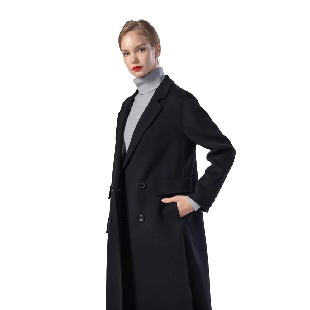 

New Winter Clothes Ladies Oversize Jacket Overcoat 100% real Cashmere Wool trench blend coat for women