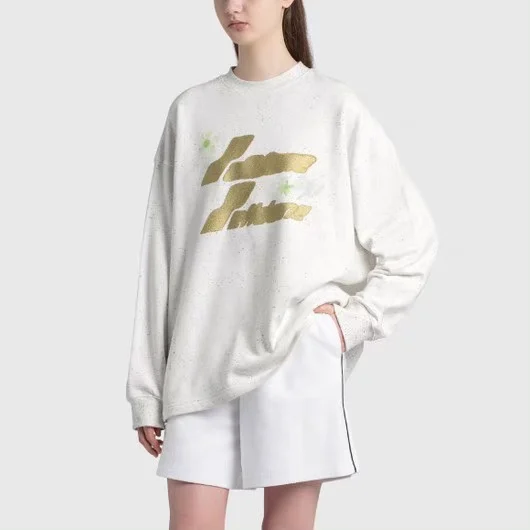

We11done Hoodie Men Women Gold Graffiti Marks The Fashion Trend of Thin Long-sleeved Sweatshirts Casual Minimalist Hoodies