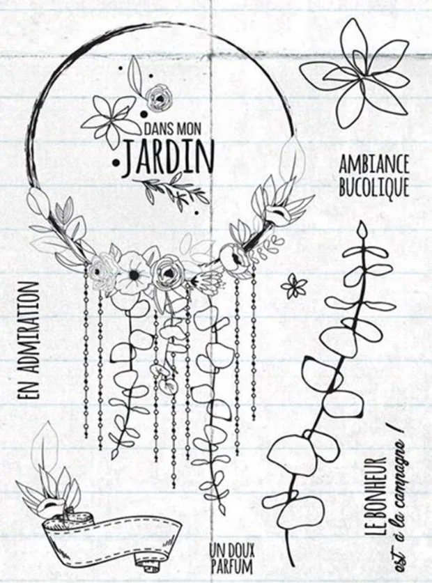 

french flower Transparent Clear Stamp for DIY scrapbooking/Card Making C620