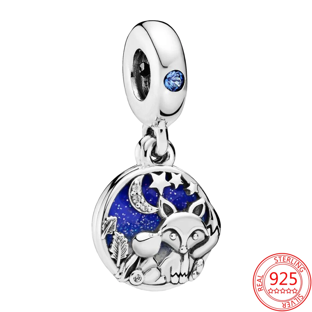 

100% 925 Sterling Silver Lovely Fox and Bunny Beads Charm Pendant Fit Pandora Bracelet&Bangle DIY Fashion Jewelry Gift for Women