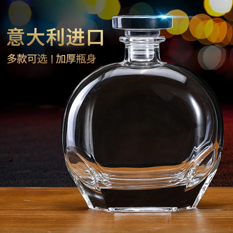 

luxury top quality crystal glass lead-free whiskey decanter for liquor or scotch bourbon wine 200903-29