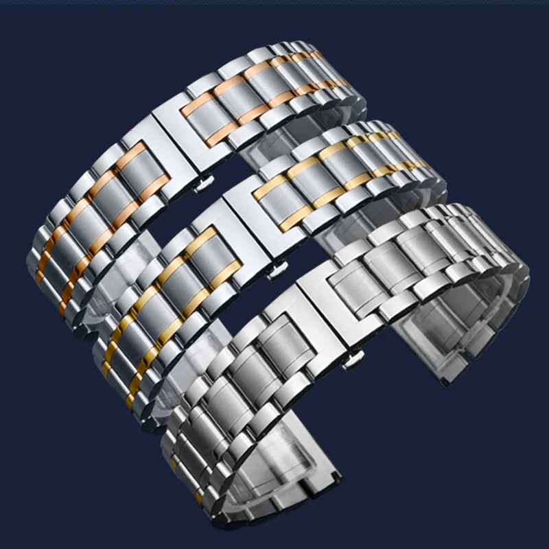 Ремешок из нержавеющей стали для часов металлический звеньевой браслет наручных