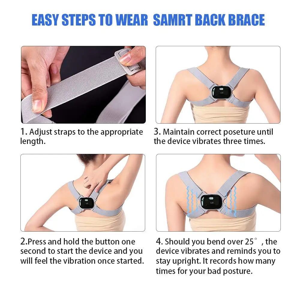 Светодиодный дисплей перезаряжаемый бандаж для спины поддержка поддержания
