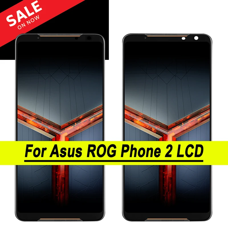 Оригинальный ЖК-дисплей 6 59 'ɺmoled для Asus ROG Phone 2 ZS660KL сенсорный экран дигитайзер
