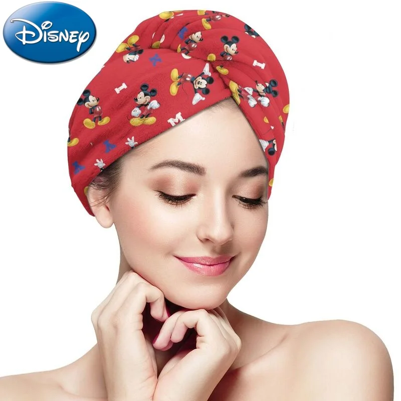

2022 New Disney Cartoon Woman Dry Hair Cap Super Absorbent And Quick-Drying Shower Cap Towel Cap Wiping Head Towel Headscarf