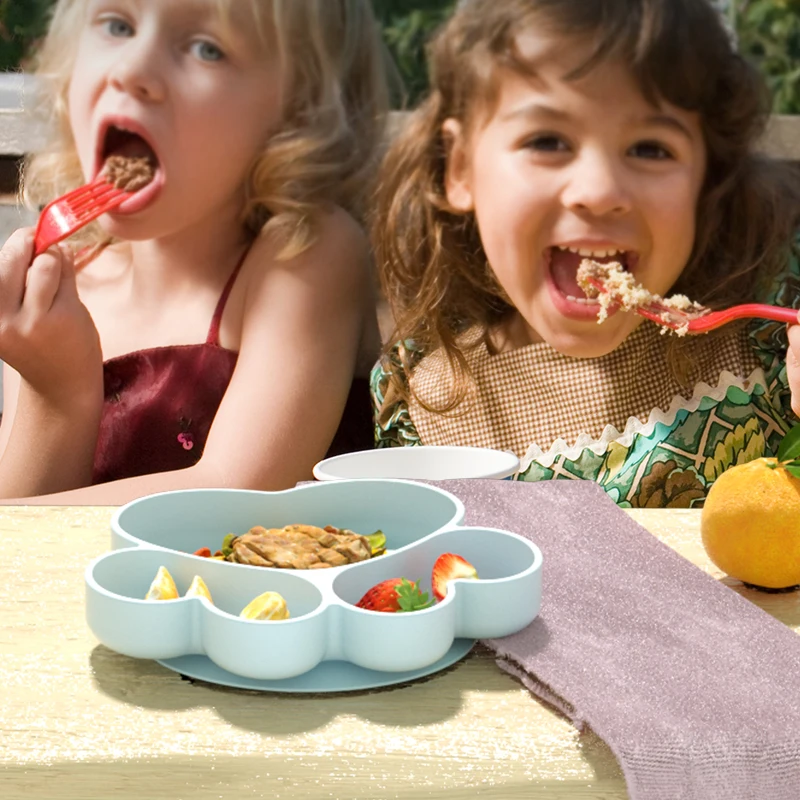 Силиконовые тарелки для кормления новорожденных присоска детского питания