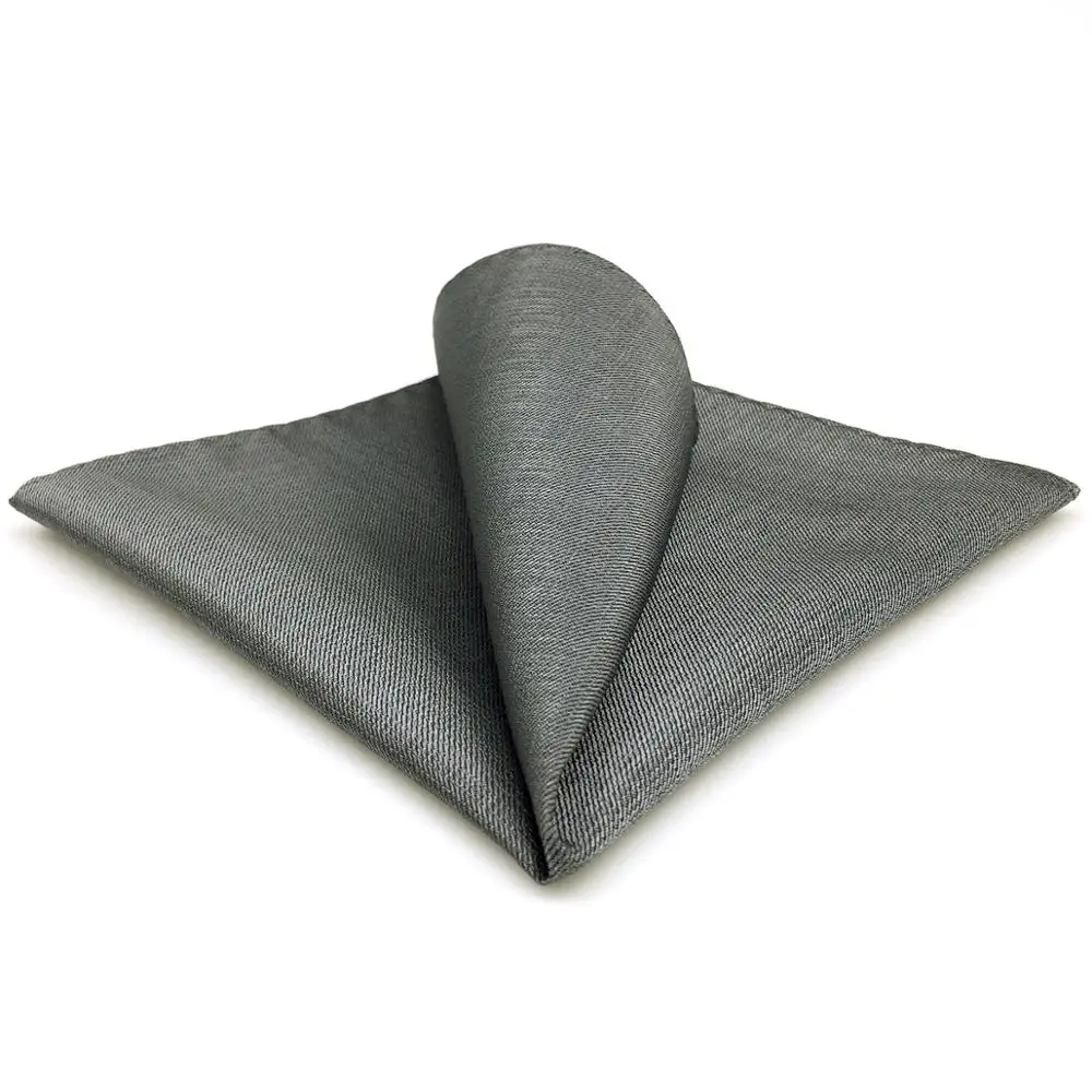 CH20 однотонный серый Шелковый мужской карманный квадратный свадебный платок|fashion