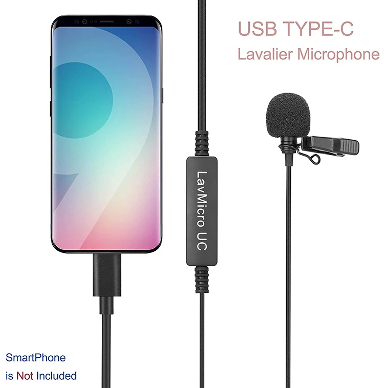 Saramonic LavMicro+ DC качество вещания петличный микрофон с контролем и входным управлением для компьютера тип-c IOS смартфон камера