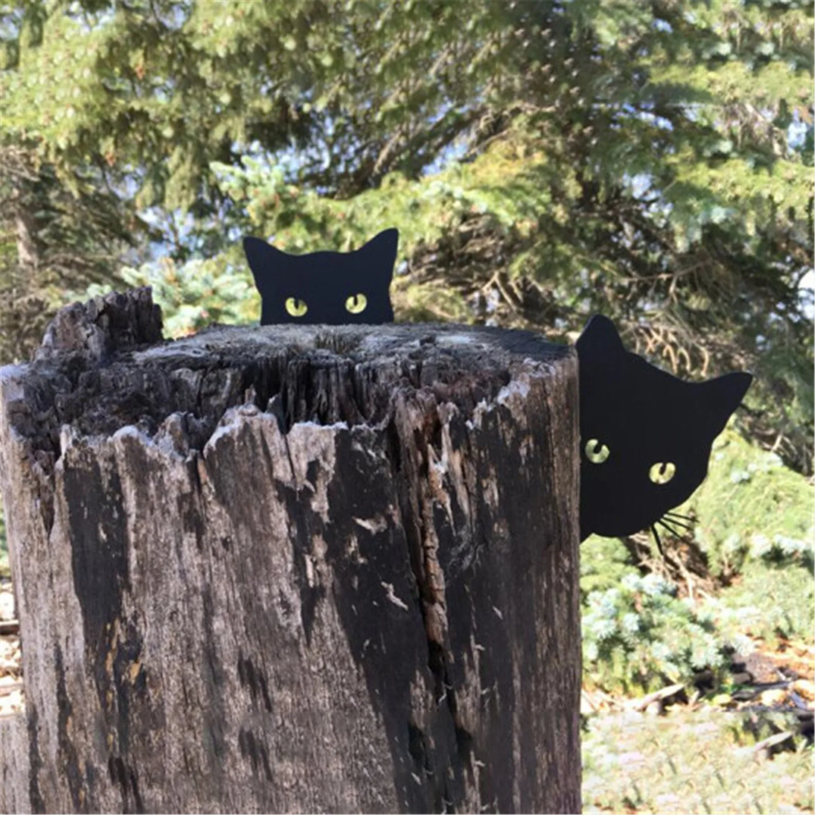 

Garden Decoration Novelty Animals Cat Fence Peeker Yard Garden Window Statue Decor Ornaments Garden Decoration Creative Outdoor