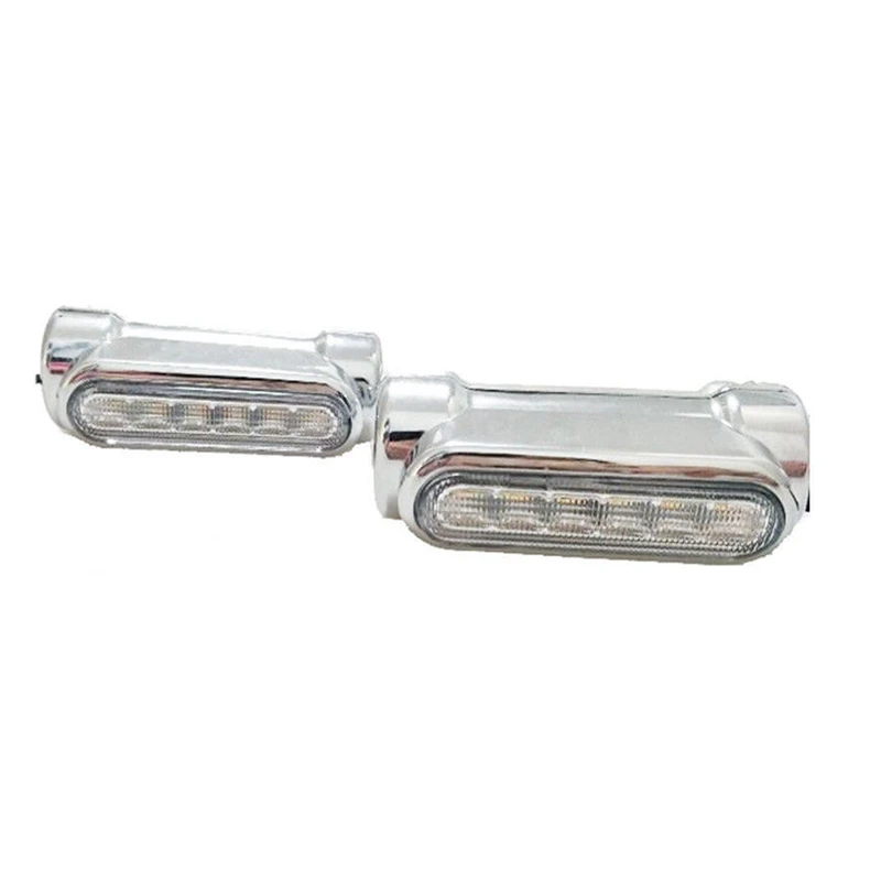 2 Pair Motorcycle Led Highway Bar Switchback Driving Light/Turn Signal Light - Black & Silver | Автомобили и мотоциклы