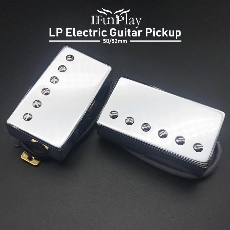Alnico 5 Humbucker электрогитара пикап хромированная Шея мост Пикап для LP стиль электрическая гитара латунная крышка гитарра пикап