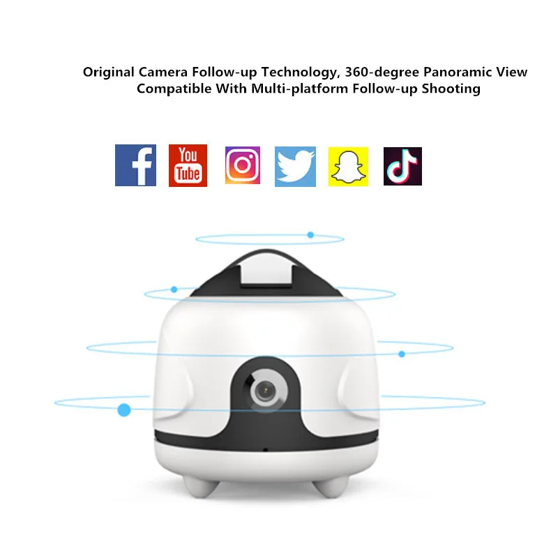 

360°Rotation Smart Selfie Auto Face Object Tracking Camera Rotation Bracket Camera Phone Holder Phone Camera Vlog Live Broadcast