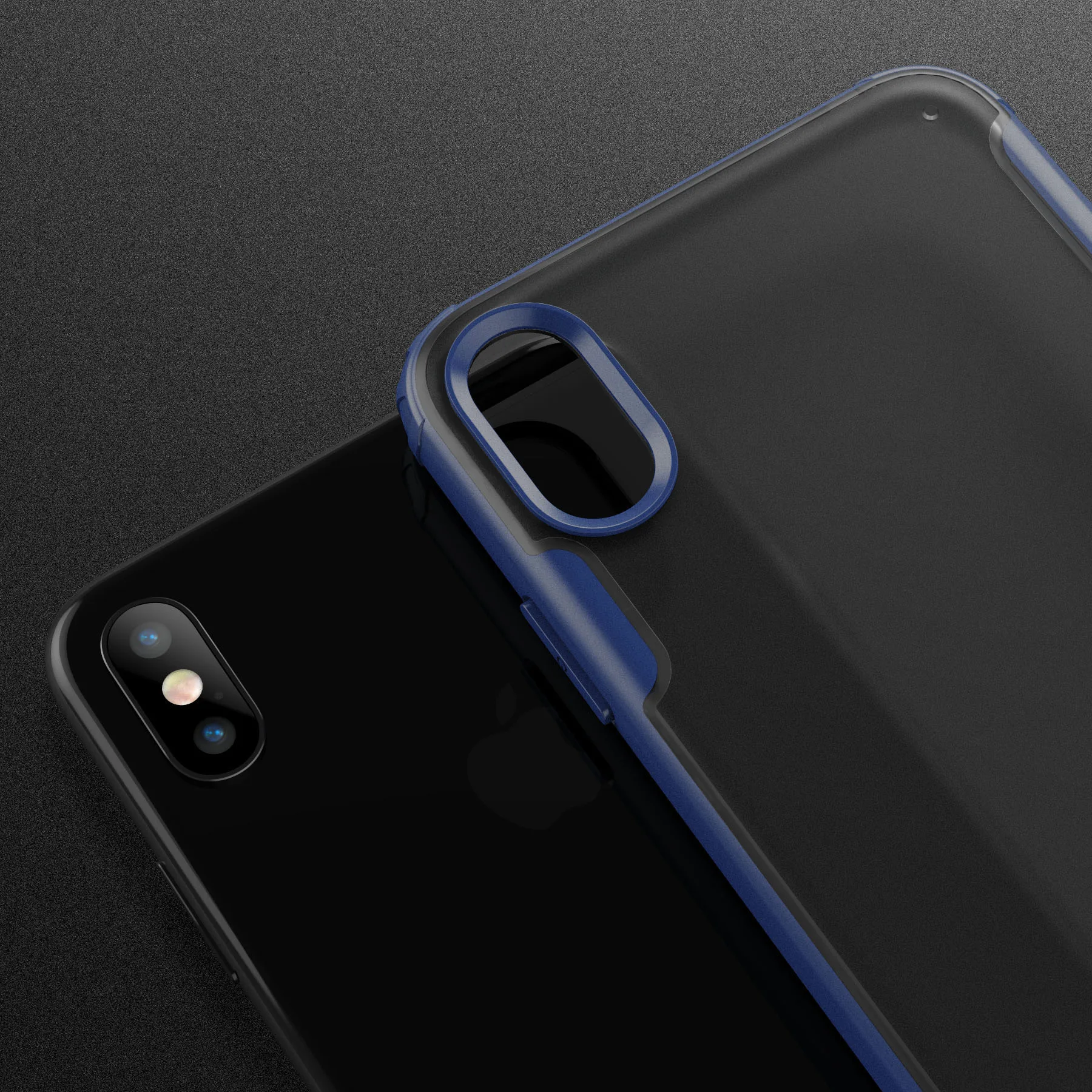 Для iPhone Xs MAX XR 8 7 Чехол Ультра тонкий прозрачный PC задняя крышка с Резиновый ТПУ бампер, противоударный чехол