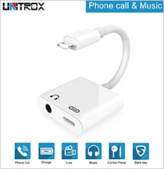 4 в 1 для Lightning/аудио сплиттер с 3,5 мм разъемом для наушников Aux адаптер с USB C зарядным портом для iPhone X/8 P/7/iPod/iPad