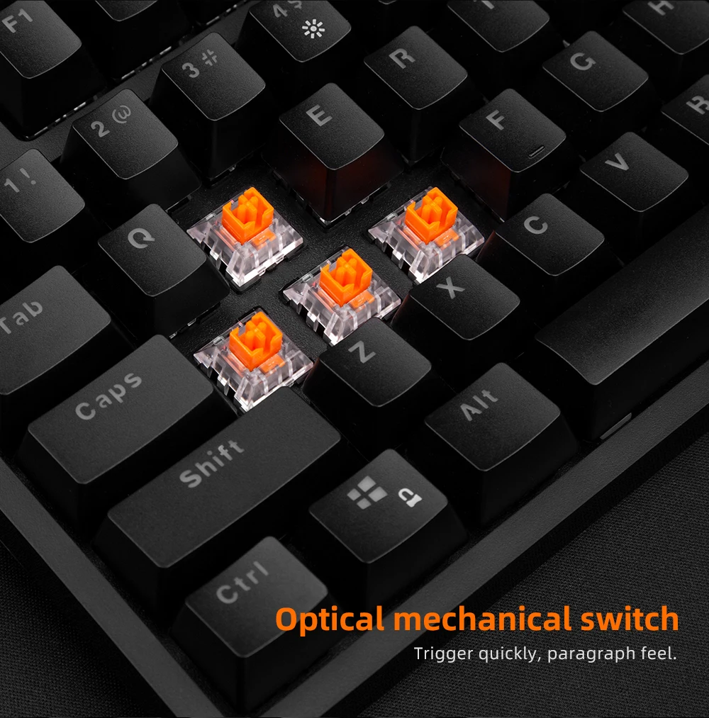 Русская/английская модель игровая механическая клавиатура RGB с подсветкой 112 клавиш оптическая ось USB Проводная клавиатура для компьютерного геймера