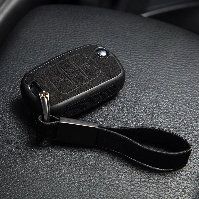 Высококачественный автомобильный чехол-держатель из ТПУ и замши для ключей Baojun