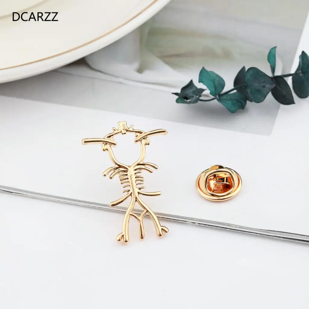 Брошь в форме скелета DCARZZ булавка модное ювелирное изделие с золотым и