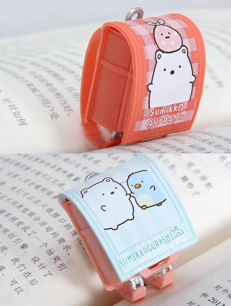 Things In The School Bag Mini PVC Action Figure Keychain Pendant Toy Kawaii Cartoon Corner Bio Key Doll |