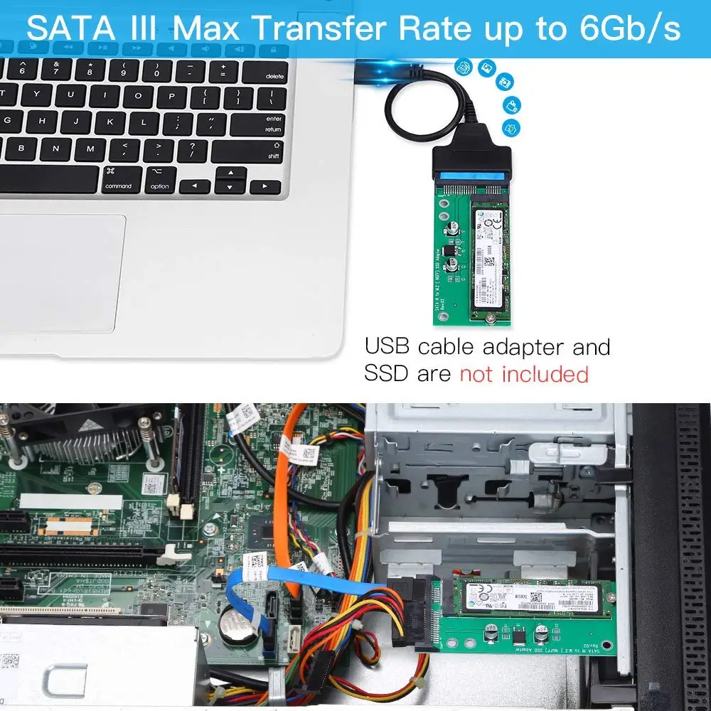 onvian m2 sata адаптер sata iii для m 2 ngff ssd конверте
