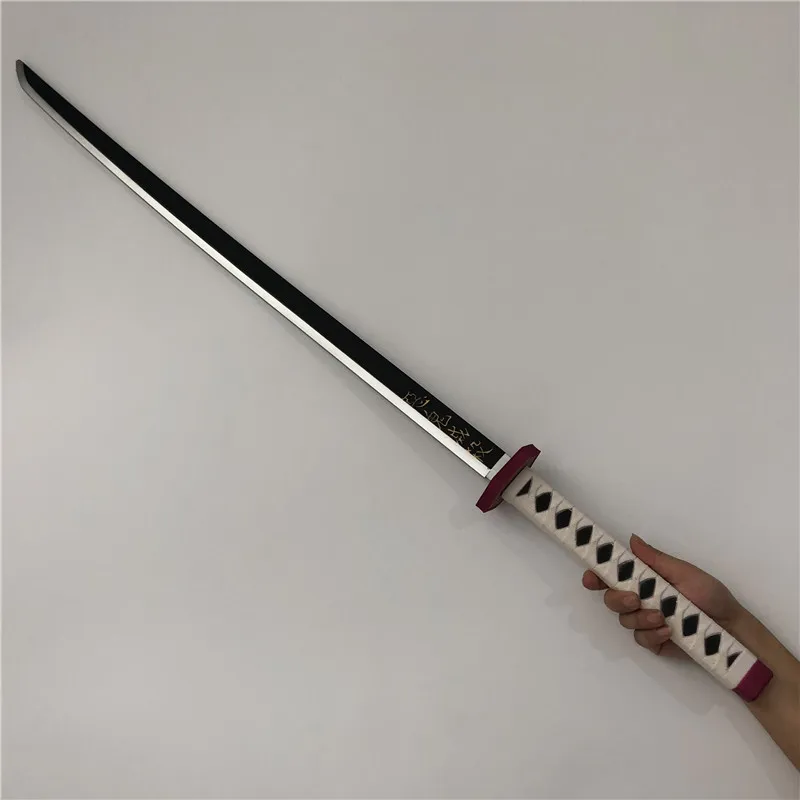 Anime Demon Slayer Sword Weapon Tomioka Giyuu Black Sowrd Cosplay 1:1 Ninja Knife PU Prop Kimetsu no Yaiba Sword 104cm