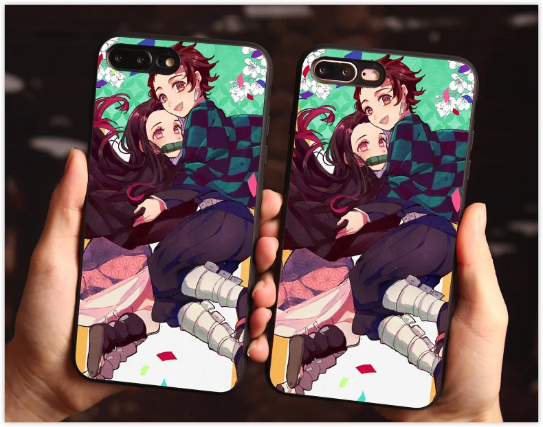 Kamado Nezuko чехол для телефона iphone 7 X XS XR 11 11Pro 11ProMax черный мягкий Samsung S9 S10 аниме демон