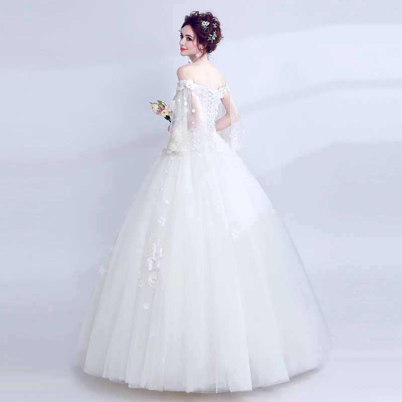 Распродажа свадебное платье невесты Mrried кружева аппликации свадебное платье Vestido De Novia