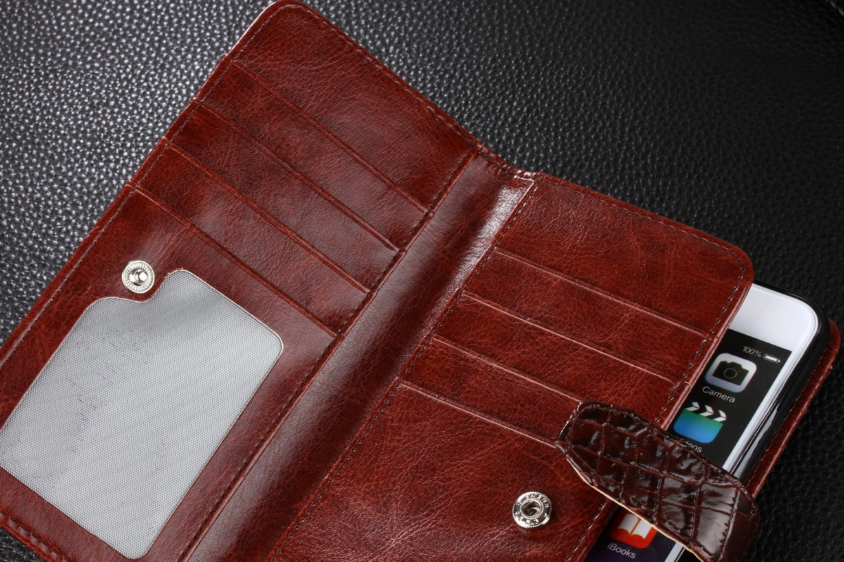 Роскошный чехол кошелек для SAMSUNG Galaxy S7 Edge S8 S10 Plus A50 книжка из крокодиловой кожи