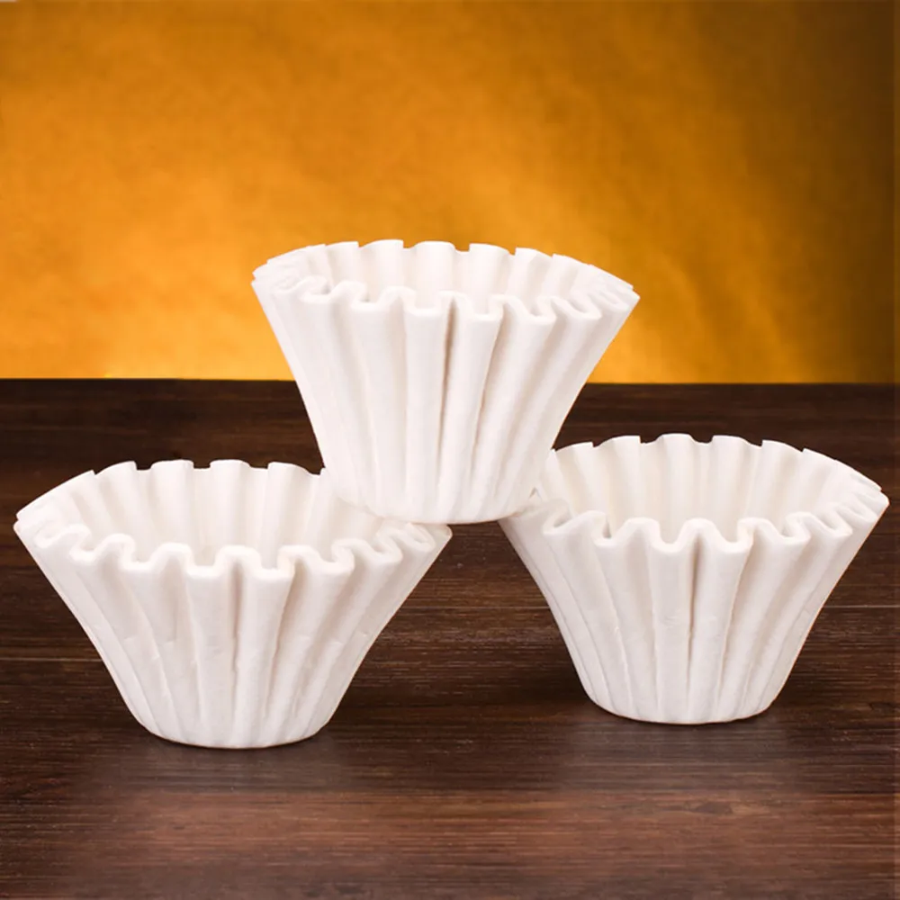 

100pcs/Set Hand Punch Coffee Filter Paper Cake Type Unbleached Wooden Drip Paper Espresso Tea Infuser Accessories Coffee Brewer