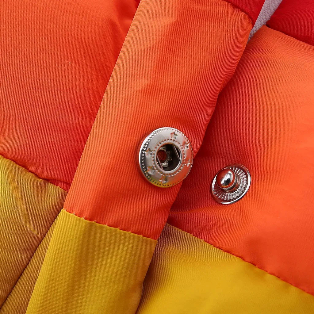 Детское зимнее теплое цветное пальто для мальчиков и девочек жилет на молнии