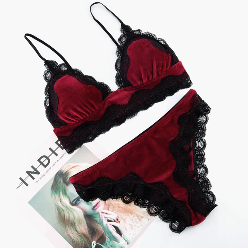 Женское сексуальное кружевное белье бархатный пижамный комплект боди одежда для