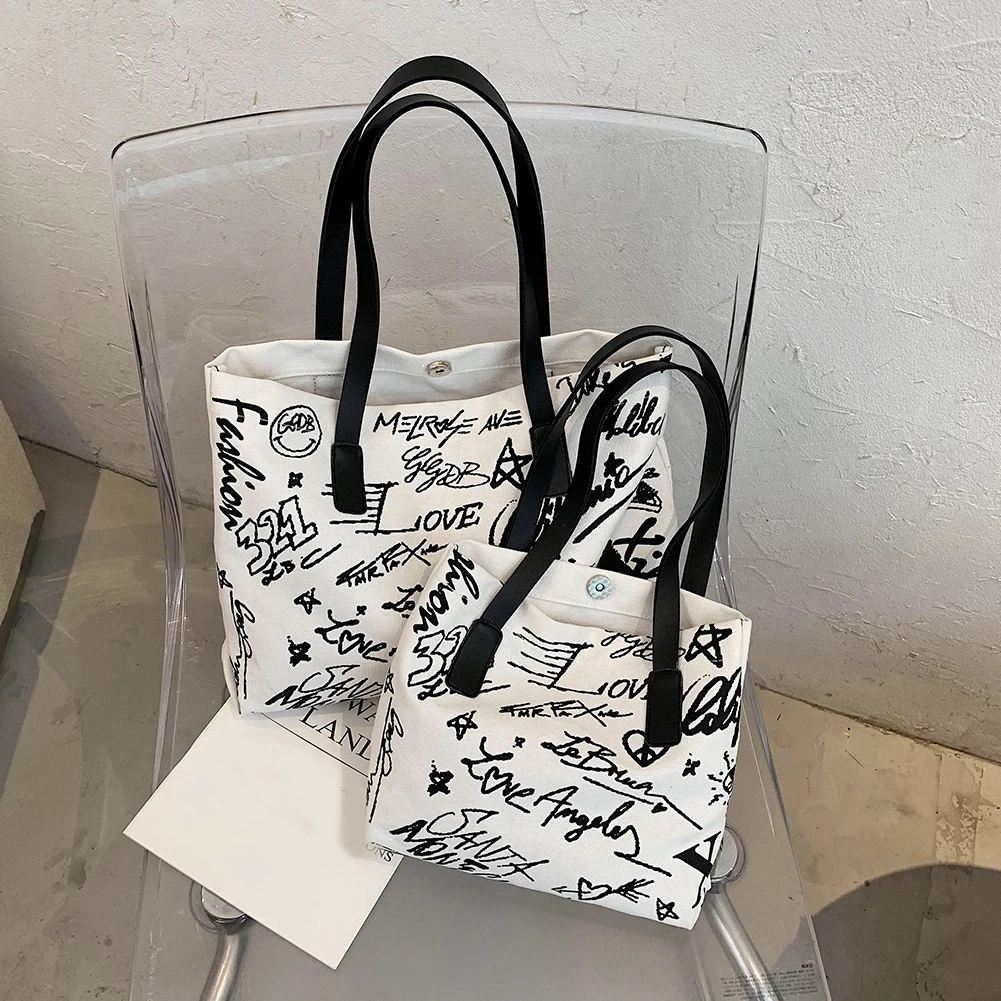 

Сумка-кроссбоди женская холщовая, с граффити, однотонная, летняя, 2021