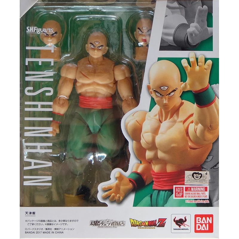 

15cm BANDAI Dragon Ball SHF Tien Shinhan Action PVC Collection Model Toy Anime Figure Toys For Kids