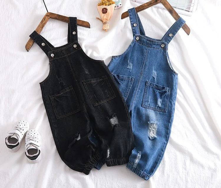 

Джинсовый комбинезон с дырками для маленьких мальчиков, на рост 80-100 см, модный стильный джинсовый комбинезон для детей, Детский джинсовый к...