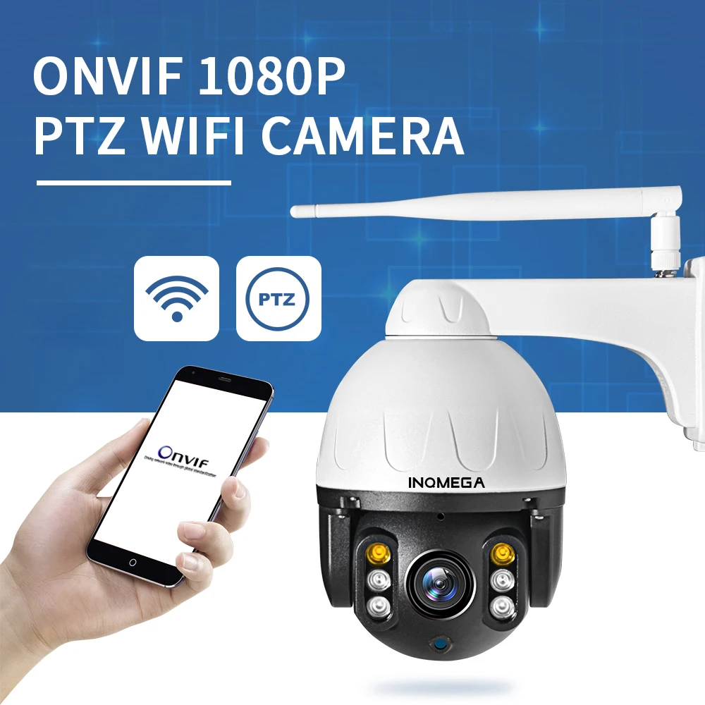 INQMEGA 2 мегапиксельная камера Tuya PTZ IP Wi Fi Мини скоростная купольная уличная