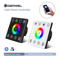 smart rgbrgbw led wall mounted touch panel glass bluetooth app controller dimmer switch for 12v led strip light sync music