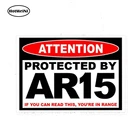 HotMeiNi 13 см x 9,75 см автомобильный Стайлинг защищенный AR15 AR 15 Предупреждение ющая наклейка для ружья безопасности амуниция 2 а пара автомобильных наклеек
